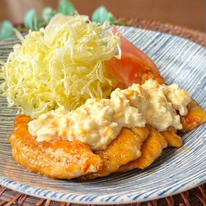 揚げない鶏むねチキン南蛮と簡単タルタルソース